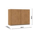 Ver imagem 2 de Armário Aéreo de Cozinha Essenza 2 Portas 80cm Móvel na Caixa