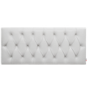 Ver imagem 3 de Cabeceira Estofada Solteiro Capitonê Luna Corino Branco 90 X 80 cm RBL