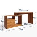 Ver imagem 5 de Mesa para Computador Flex em Linear com Corrediças Telescópicas e Puxadores ABS Jequitiba