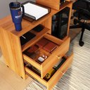 Ver imagem 7 de Mesa para Computador Flex em Linear com Corrediças Telescópicas e Puxadores ABS Jequitiba