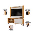 Ver imagem 4 de Painel TV até 65'' Ripado 150cm com Rack Porta de Correr e Nicho Mari D04 - D'Rossi