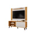 Ver imagem 1 de Painel TV até 65'' Ripado 150cm com Rack Porta de Correr e Nicho Mari D04 - D'Rossi