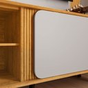Ver imagem 6 de Painel TV até 65'' Ripado 150cm com Rack Porta de Correr e Nicho Mari D04 - D'Rossi