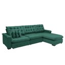 Ver imagem 3 de Sofá Berlin 3.85x2.10m com Chaise Super Pillow Top - Verde