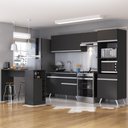 Ver imagem 2 de Armário de Cozinha com Bancada-mesa Gourmet Veneza Multimóveis Mp2174 Preto-branco Preto-branco