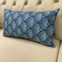 Ver imagem 2 de Almofada Retangular Pavão Azul Impermeável 50x28cm