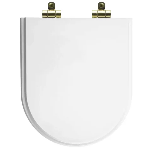 Tampa de Vaso Poliéster Com Fechamento Lento Belle Epoque Branco para louça Deca com Ferragem