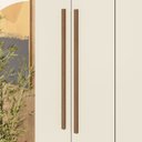 Ver imagem 7 de Guarda-roupa Casal Santana 8 Portas 6 Gavetas com Espelho Jatoba/areia - Pnr Móveis