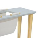 Ver imagem 6 de Mesa Lateral Twig 55,5x62x25cm Cinza/Natural
