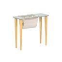 Ver imagem 1 de Mesa Lateral Twig 55,5x62x25cm Cinza/Natural