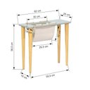 Ver imagem 2 de Mesa Lateral Twig 55,5x62x25cm Cinza/Natural