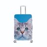 Capa Protetora para Mala Viagem Personalizada Gato Olho Azul - 1