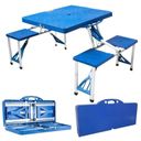 Ver imagem 1 de MESA DOBRAVEL PARA CAMPING E PRAIA COM 4 CADEIRAS VIRA MALETA PORTATIL MESINHA PICNIC PESCA ESTUDO