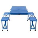 Ver imagem 2 de MESA DOBRAVEL PARA CAMPING E PRAIA COM 4 CADEIRAS VIRA MALETA PORTATIL MESINHA PICNIC PESCA ESTUDO