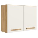 Ver imagem 1 de Armario Aereo 2 Pt 80 Cm 16980 Freijo Off White Cristal Nicioli