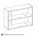 Ver imagem 4 de Armario Aereo 2 Pt 80 Cm 16980 Freijo Off White Cristal Nicioli