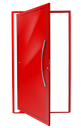 Ver imagem 1 de Porta Pivotante Alumínio Lambril Savana c/Puxador D.Vermelho 100 Brimak