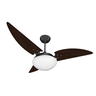 Ventilador de Teto Noronha Preto Com 3 Pás Tabaco de MDF 110V+Controle Ventex - 1