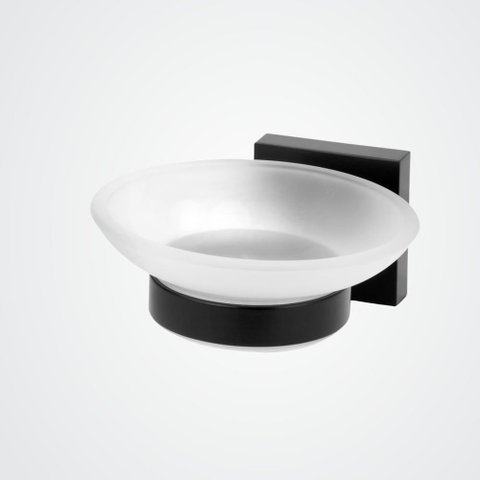 Saboneteira Perflex Parede Preto Fosco Quadra 12121024
