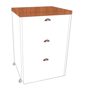 Mesa Multiuso Projeto Camarim Madeirado com Assento Estofado Cinam. /branco