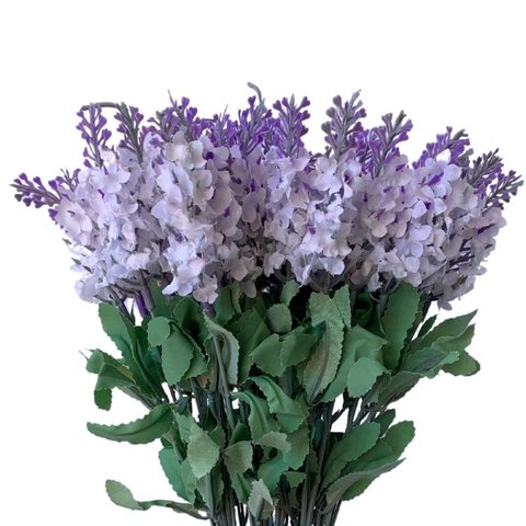 Kit 15 Lavanda Artificial Branca Realista para Decoração de Interiores e Eventos