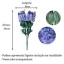 Ver imagem 2 de Kit 15 Lavanda Artificial Branca Realista para Decoração de Interiores e Eventos