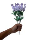 Ver imagem 4 de Kit 15 Lavanda Artificial Branca Realista para Decoração de Interiores e Eventos