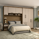 Ver imagem 1 de Guarda Roupa Dormitório Modulado Casal 1,38 M Paris Luciane M14:cinnamon