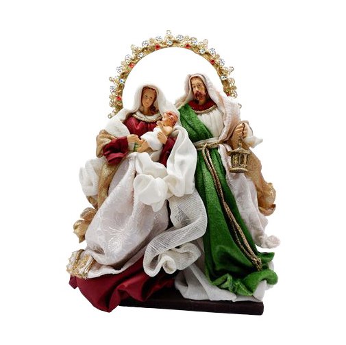Sagrada Família Vermelho e Verde 25cm | Natal