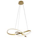 Ver imagem 1 de Lustre Pendente 3000k Led Arco Infinito Moderno Hall de Entrada Recepçao Hotel Iluminaçao Ambiente C