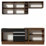 Armário de Cozinha Completa 220cm Rustic/Preto/Rustic Parma Madesa 03 - 3