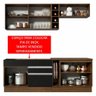 Armário de Cozinha Completa 220cm Rustic/Preto/Rustic Parma Madesa 03 - 4