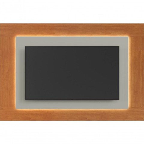 Painel Grécia para TV 65" 180cm MDF-MDP com Iluminação LED Off White