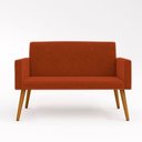 Ver imagem 4 de Kit 7 Poltronas Pés Palito + 1 Namoradeira Terracota