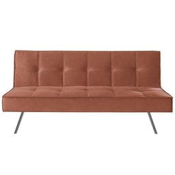 Sofá Cama 2 Lugares 177 Pé Cromado Caramelo Com Cromado - 1