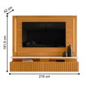 Ver imagem 3 de Home Theater Vicenza para TV 75 Polegadas 216cm MDP Ripado Cinamomo Off White com Fitas de LED Casah