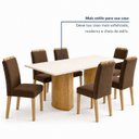 Ver mais imagens de Conjunto de Mesa 6 Lugares Isla e Cadeiras Lyra em MDF Cinamomo e Off White