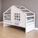 Ver imagem 1 de Cama Casinha com Janela Madeira Maciça Branco Housin