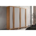 Ver imagem 1 de Guarda Roupa Casal 6 Portas e 2 Gavetas C- Pés Grécia Naturale-off White Rufato