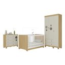 Ver imagem 2 de Quarto de Bebê Completo com Berço Americano 3 em 1 Suspiro Multimóveis Mp4624 Madeirado/off White