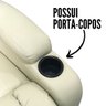 Poltrona Reclinavel com Funço Massagem 8 Pontos Aquecimento Vibração Timer Controle até 110kg Bege - 4