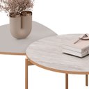 Ver imagem 3 de Mesa de Centro para Sala Pés Metálicos Zira e Nala D04 Bali/quartzo - Mpozenato