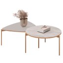 Ver imagem 1 de Mesa de Centro para Sala Pés Metálicos Zira e Nala D04 Bali/quartzo - Mpozenato