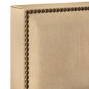 Ver imagem 6 de Cabeceira Cama Box Casal Com Tachas 140 cm Vicenza L02 Linho Bege Escuro - Lyam Decor