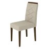 Cadeira Caroline 2020 Castanho/bege Kit com 2 Unidades - New Ceval - 1
