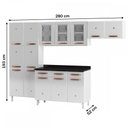 Ver imagem 4 de Cozinha de Aço Completa Mirage New 14 Portas 3 Gavetas Branco - Telasul