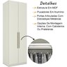 Guarda Roupa Modulado Em MDF 2 Portas MCI08 Dileto Areia Henn - 2