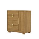 Ver imagem 3 de Cômoda Sapateira 4 Gavetas e 1 Porta Nature – Ilha Bela Vila Rica