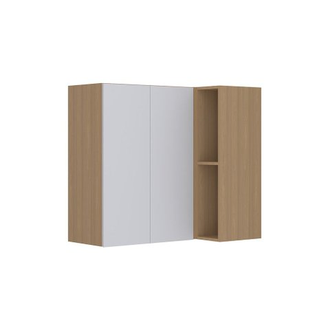 Armário Aéreo Canto Reto 95cm 2 Portas Slim Luciane Móveis