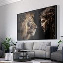 Ver imagem 1 de Quadro Decorativo Jesus Leão Sala Quarto Casa Escritório